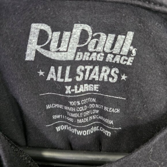 Unisex Black RuPaul's Drag Race All Stars T Shirt Short Sleeve Crew Neck Size XL - Picture 3 of 7
